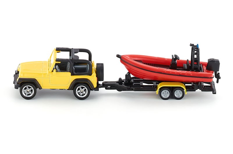 SIKU 1658 Jeep se člunem