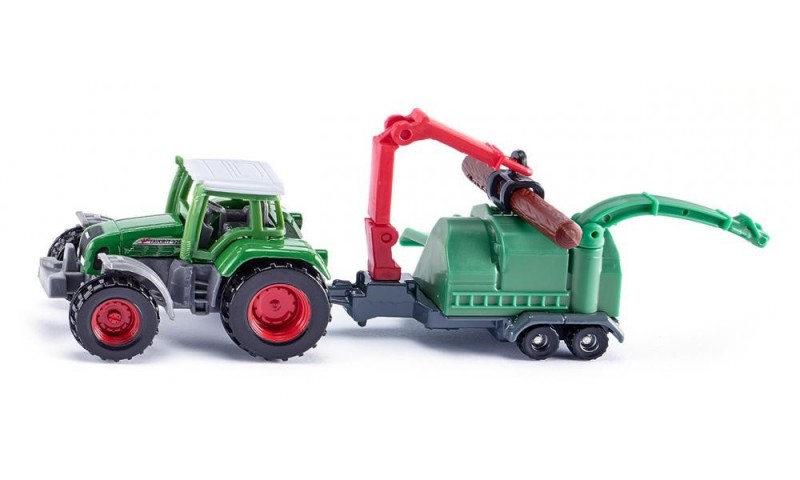 SIKU 1675 Traktor se štěpkovačem