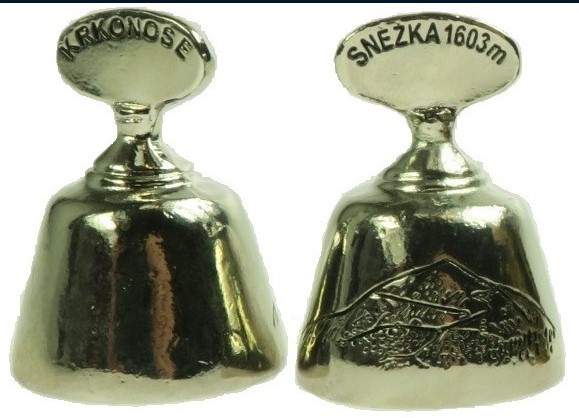 Kovový zvoneček Sněžka