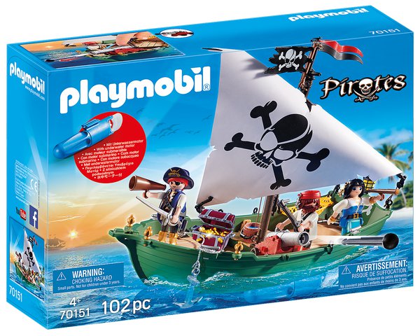 Playmobil 70151 Pirátská loď s podvodním motorem