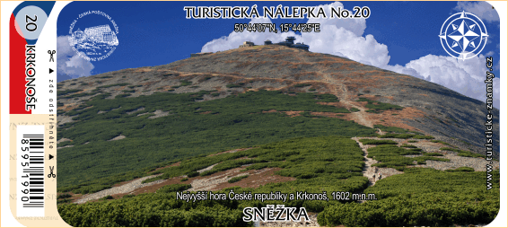 Turistická nálepka č. 20 Sněžka