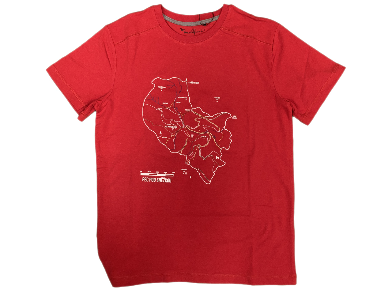 Pánské triko - mapa Pece pod Sněžkou - více barev