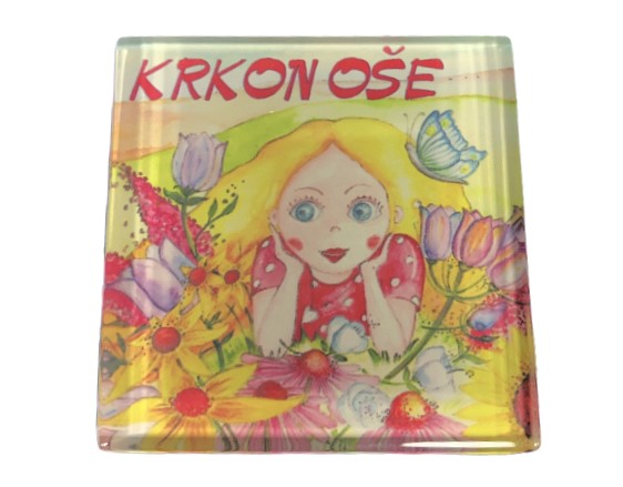 Skleněný magnet Krkonoše