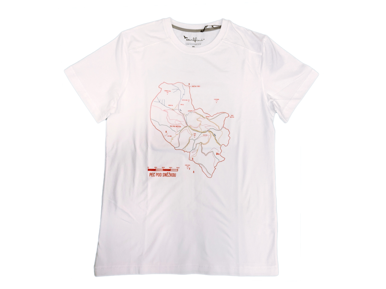 Pánské triko - mapa Pece pod Sněžkou - více barev