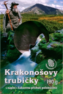 Trubičky polomáčené s kakaovou náplní 190g