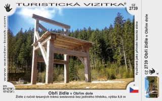 Turistická vizitka č. CZ-2739 Obří židle v Obřím dole
