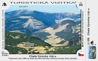Turistická vizitka č. CZ-359 Chata Výrovka léto