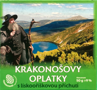 Krakonošovy oplatky 50g oříškové
