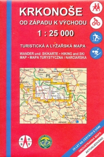 Krkonoše od západu k východu 1:25 000