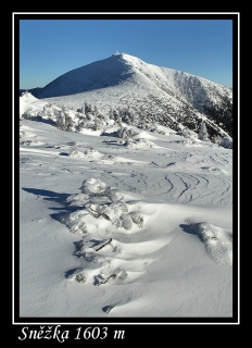 Magnet z fotografie - Sněžka 1 603 m