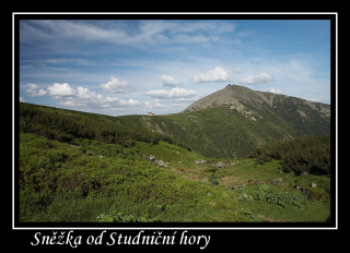 Magnet z fotografie - Sněžka od Studniční hory