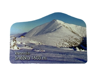 Magnet zimní Sněžka výřez