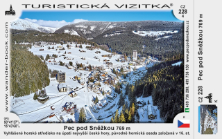 Turistická vizitka č. CZ-228 (4) Pec pod Sněžkou - zima